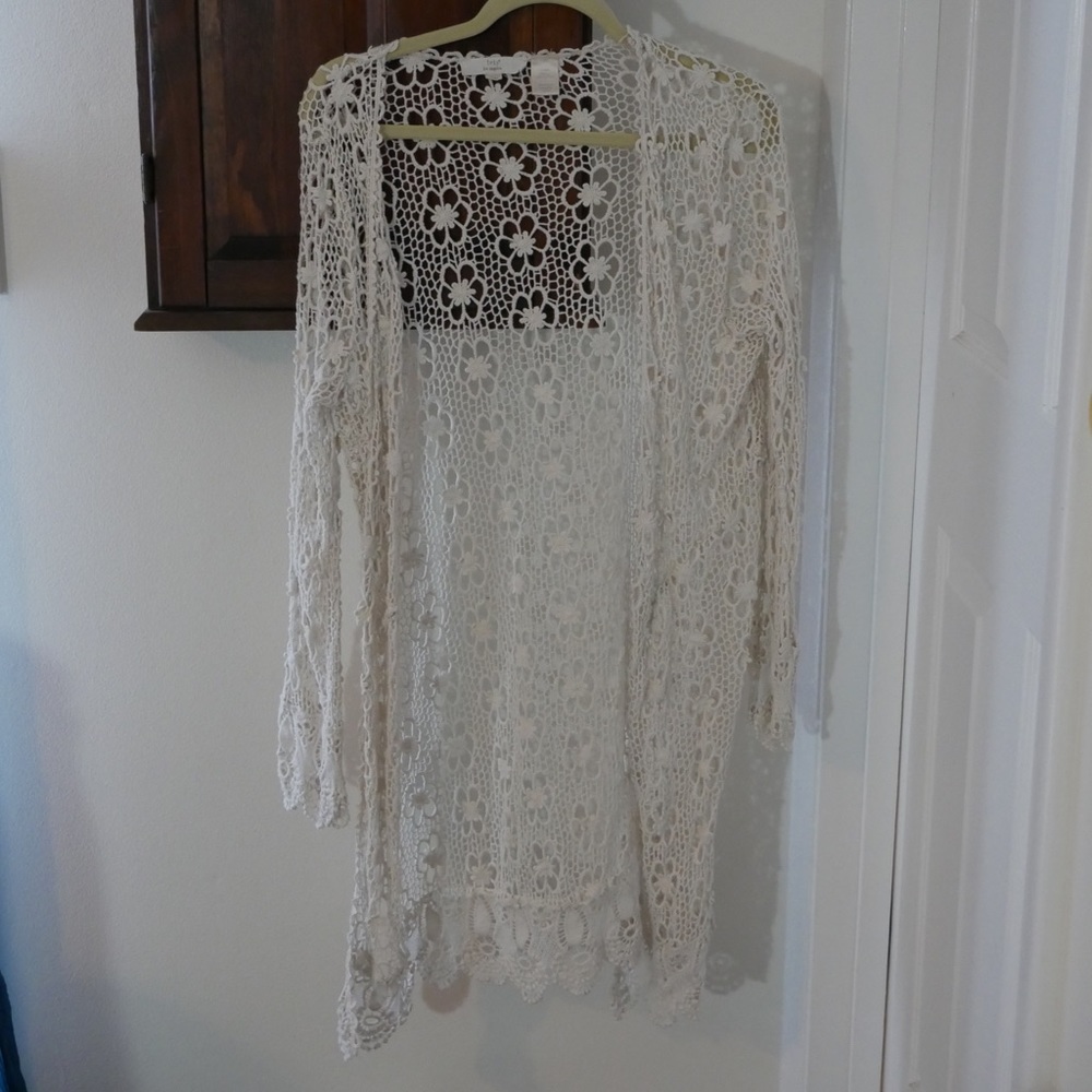 Iris Los Angeles floral crochet cardigan
